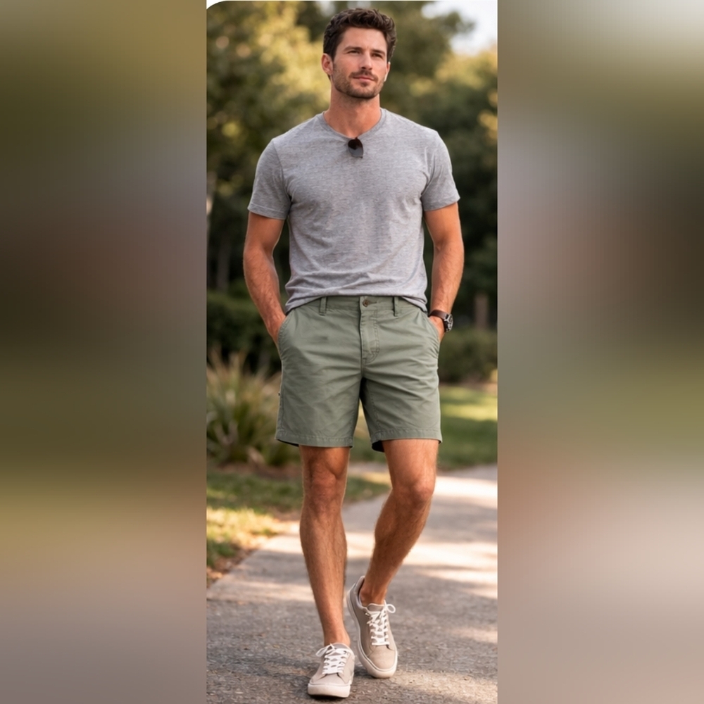 Columbia Mens Size 36" Waist 8" Length Cotton Blend Shorts